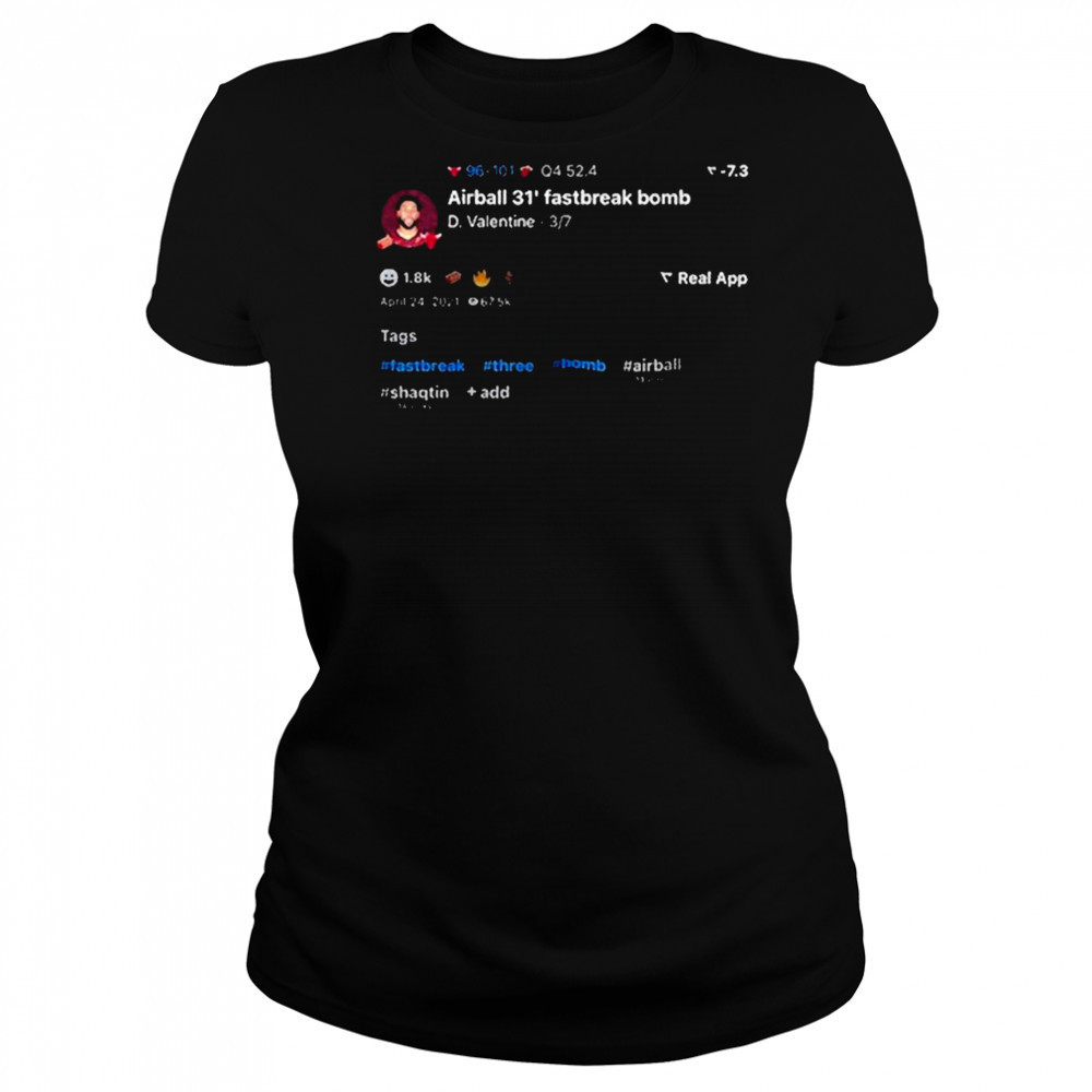 Denzel Valentine Airball 31 Fastbreak Bomb Shirt Women's T-shirt