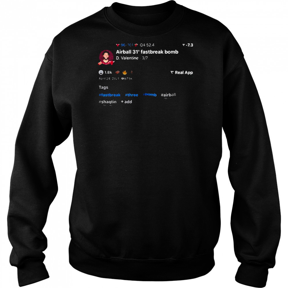 Denzel Valentine Airball 31 Fastbreak Bomb Shirt Sweatshirt