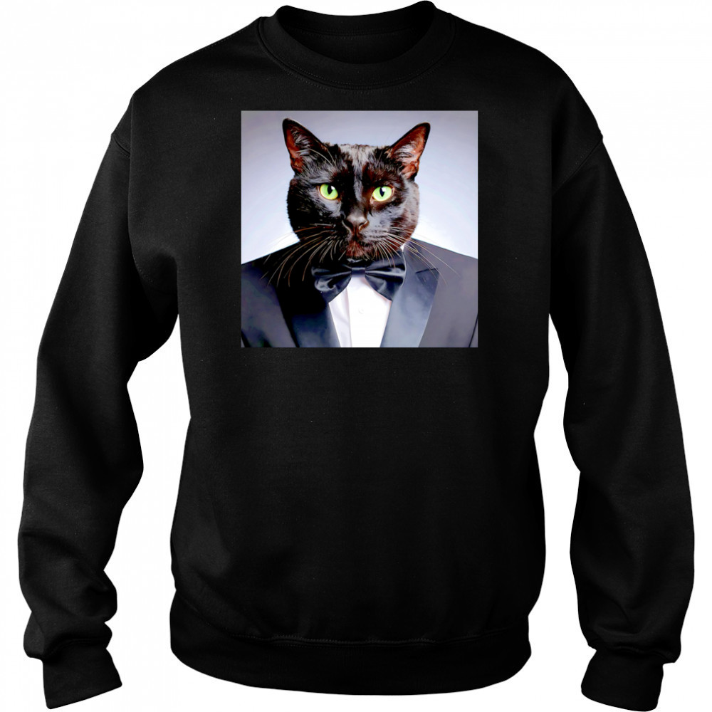 Elegant black cat shirt Sweatshirt