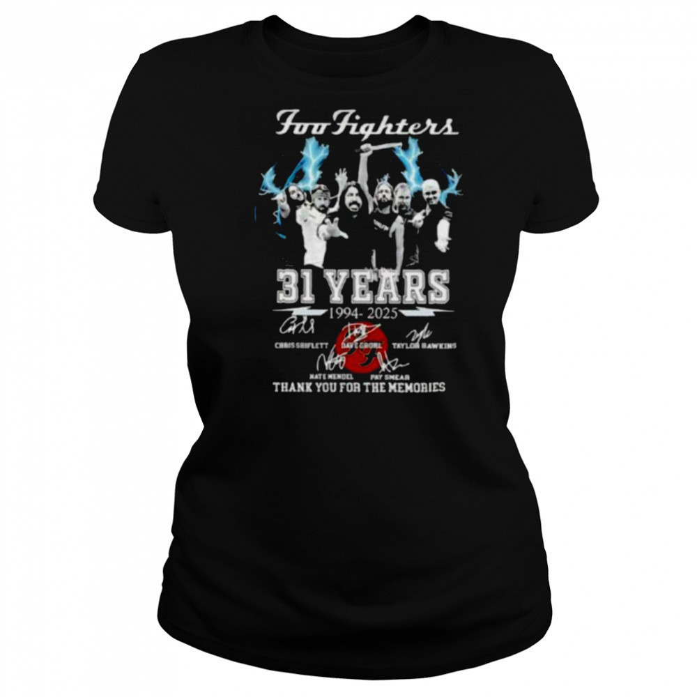 Foo Fighters 31 years 1994 2025 thank you for the memories signature shirt Women's T-shirt