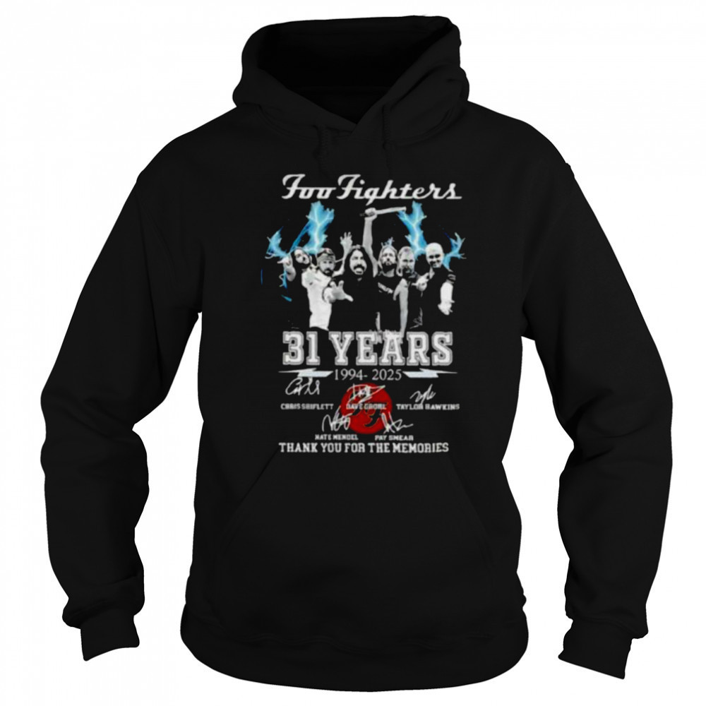 Foo Fighters 31 years 1994 2025 thank you for the memories signature shirt Hoodie