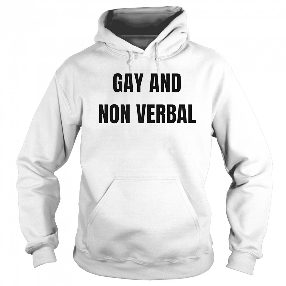 Gay and non verbal shirt Hoodie