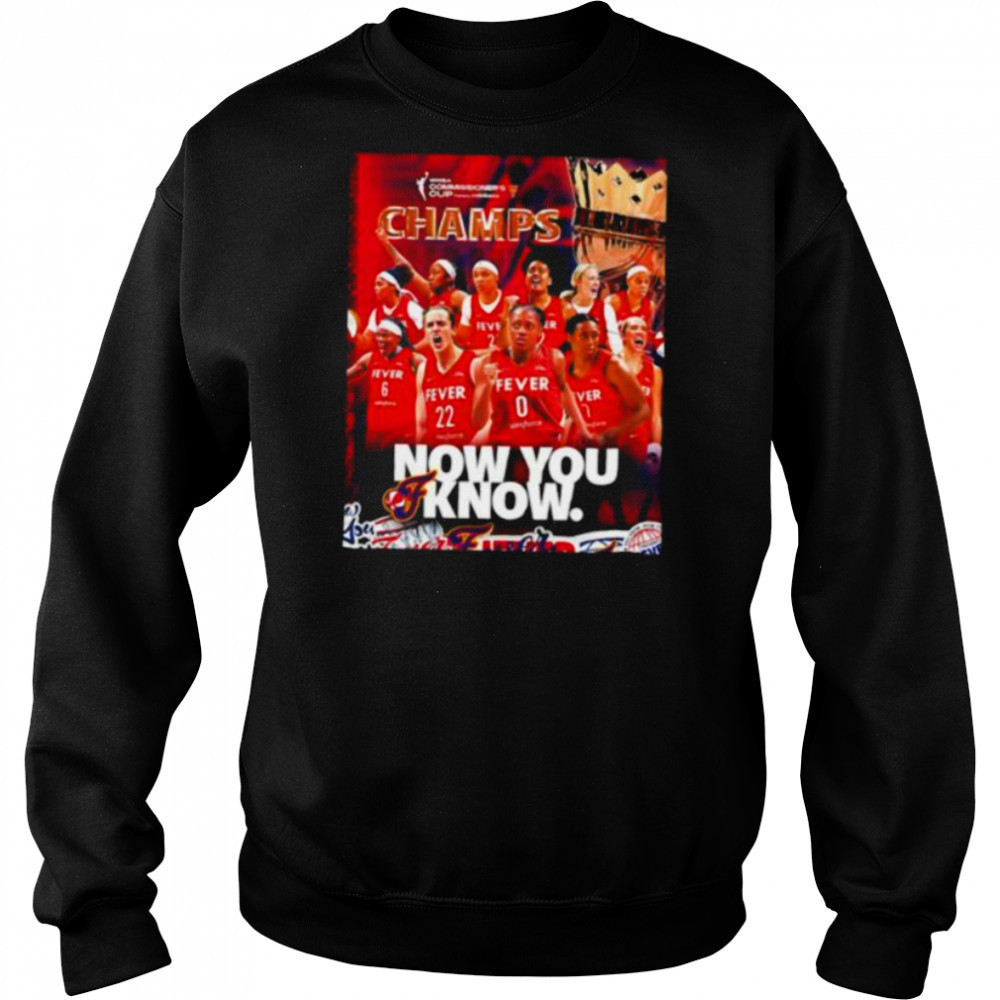 Indiana Fever 2025 WNBA Commissioner’s Cup Champs now you know shirt Sweatshirt