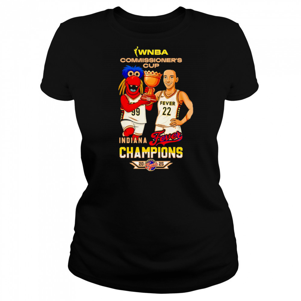 Indiana Fever Caitlin Clark Wnba Commissioners Cup Champions 2025 cartoon shirt Women's T-shirt