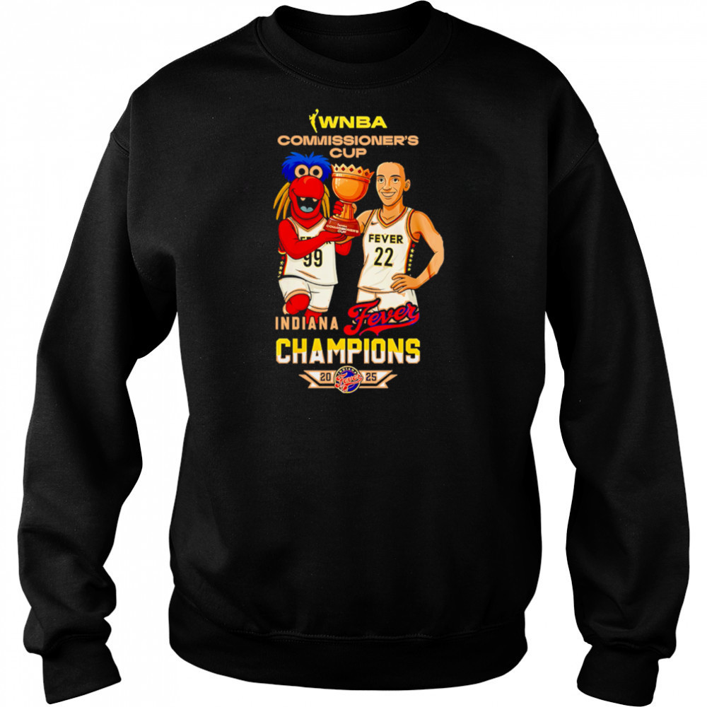Indiana Fever Caitlin Clark Wnba Commissioners Cup Champions 2025 cartoon shirt Sweatshirt