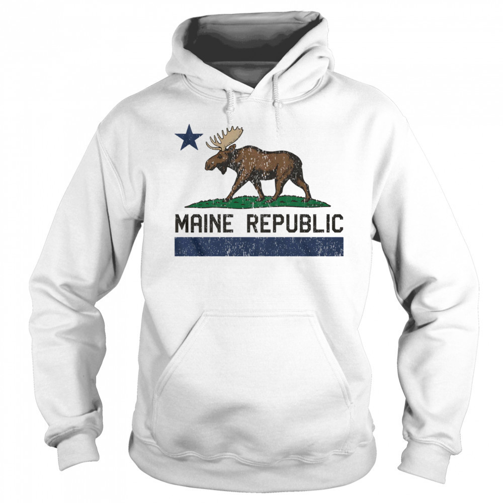 Maine Republic Moose shirt Hoodie