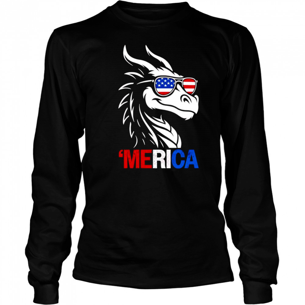 Merica dragon shirt Long Sleeved