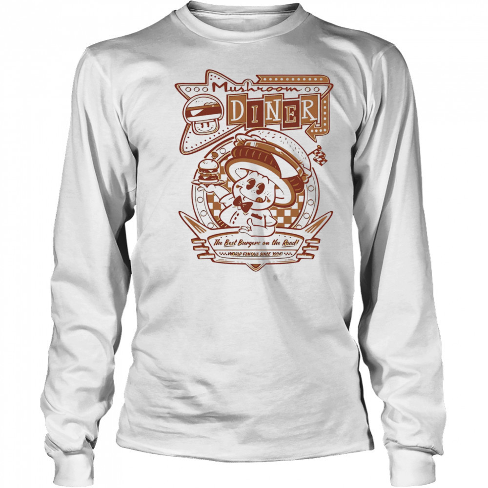 Mushroom dinner burger road shirt Long Sleeved