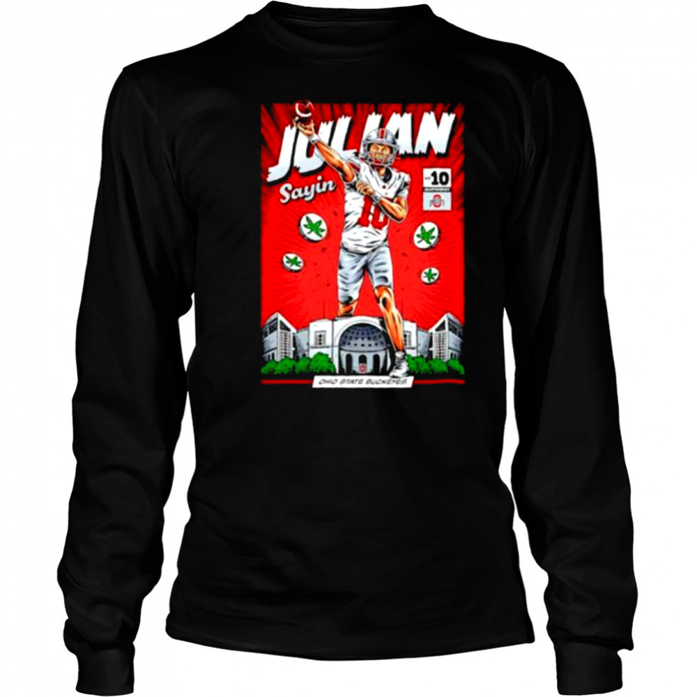 Ohio State Buckeyes #10 Julian Sayin NIL comic shirt Long Sleeved