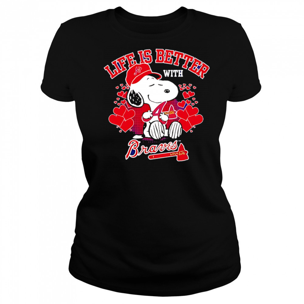 Snoopy Life is better with Braves shirt Women's T-shirt