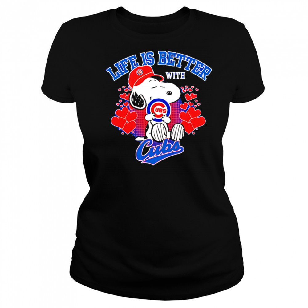 Snoopy Life is better with Cubs shirt Women's T-shirt