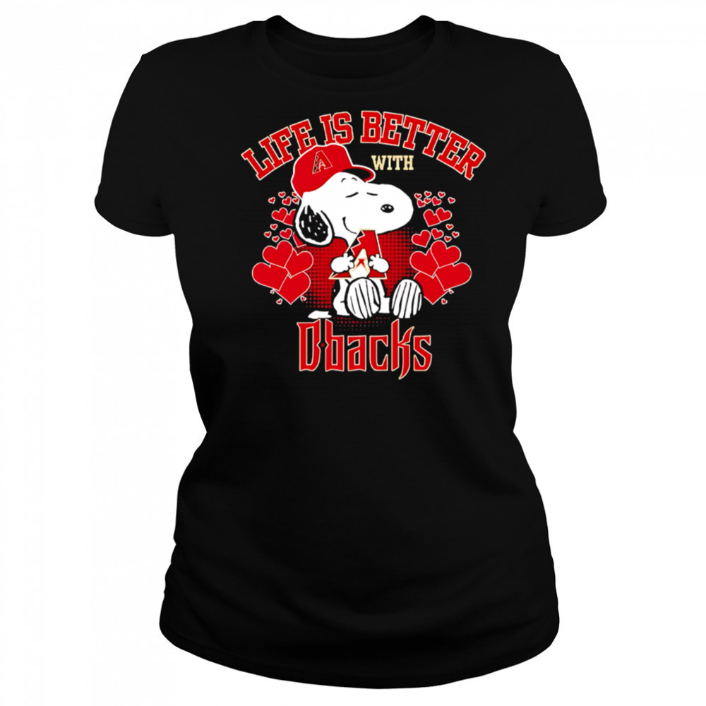 Snoopy Life is better with D-Backs shirt Women's T-shirt