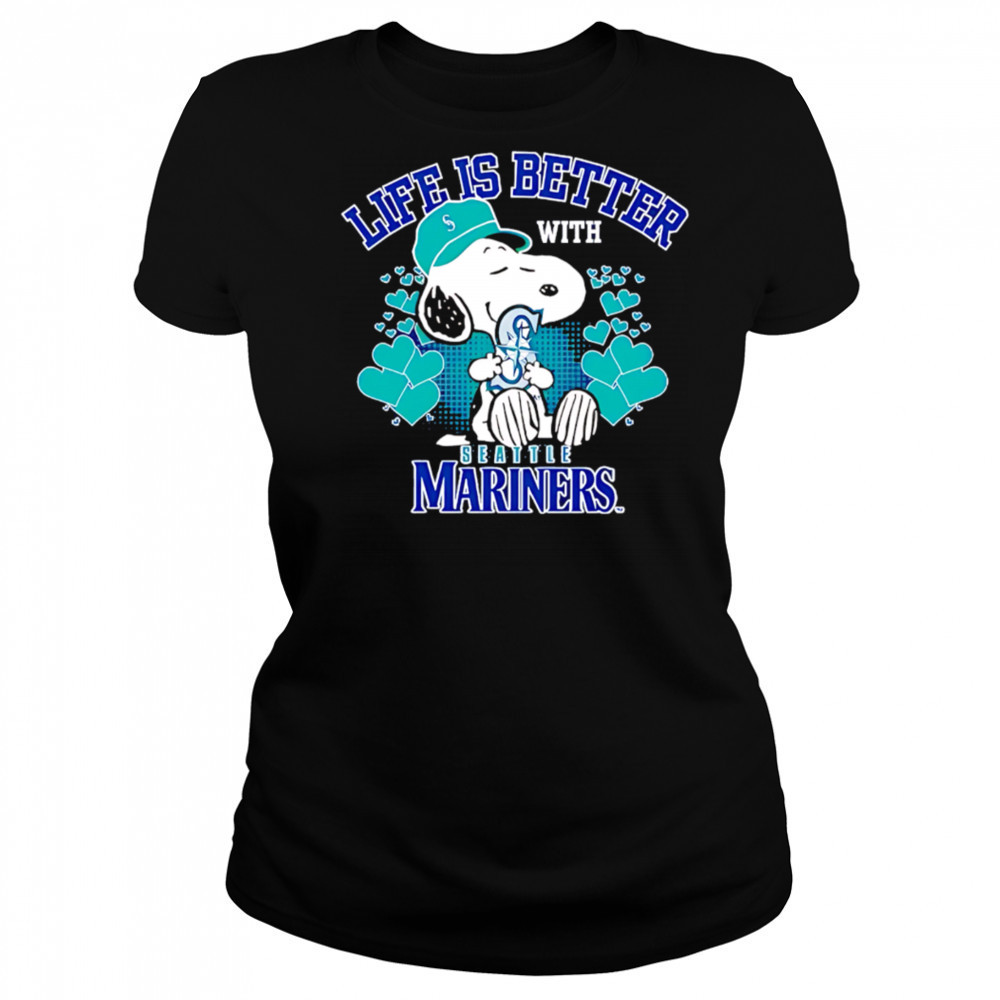 Snoopy Life is better with Mariners shirt Women's T-shirt
