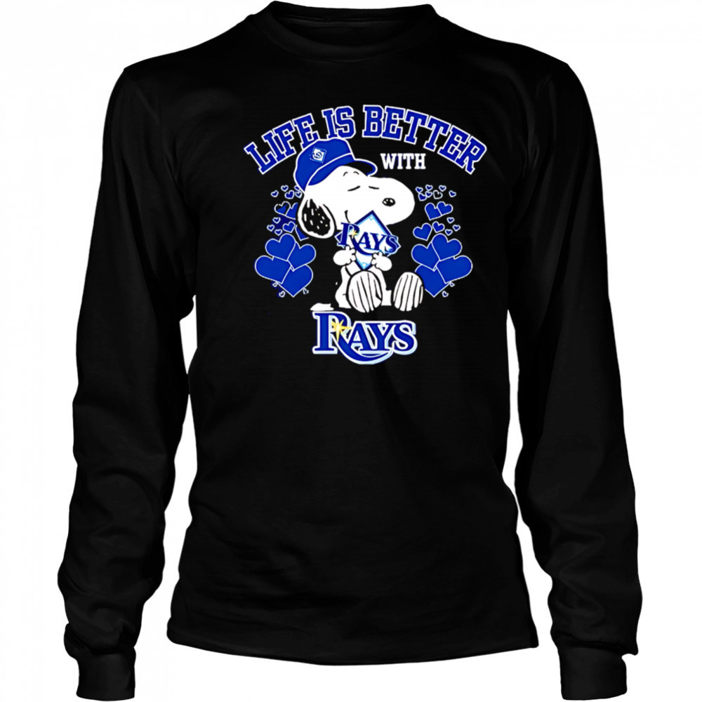 Snoopy Life is better with Rays shirt Long Sleeved