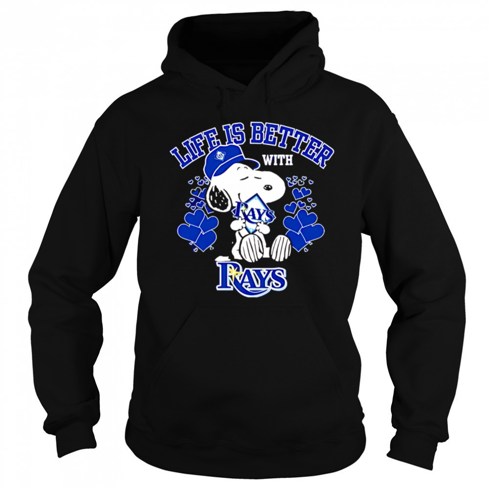 Snoopy Life is better with Rays shirt Hoodie