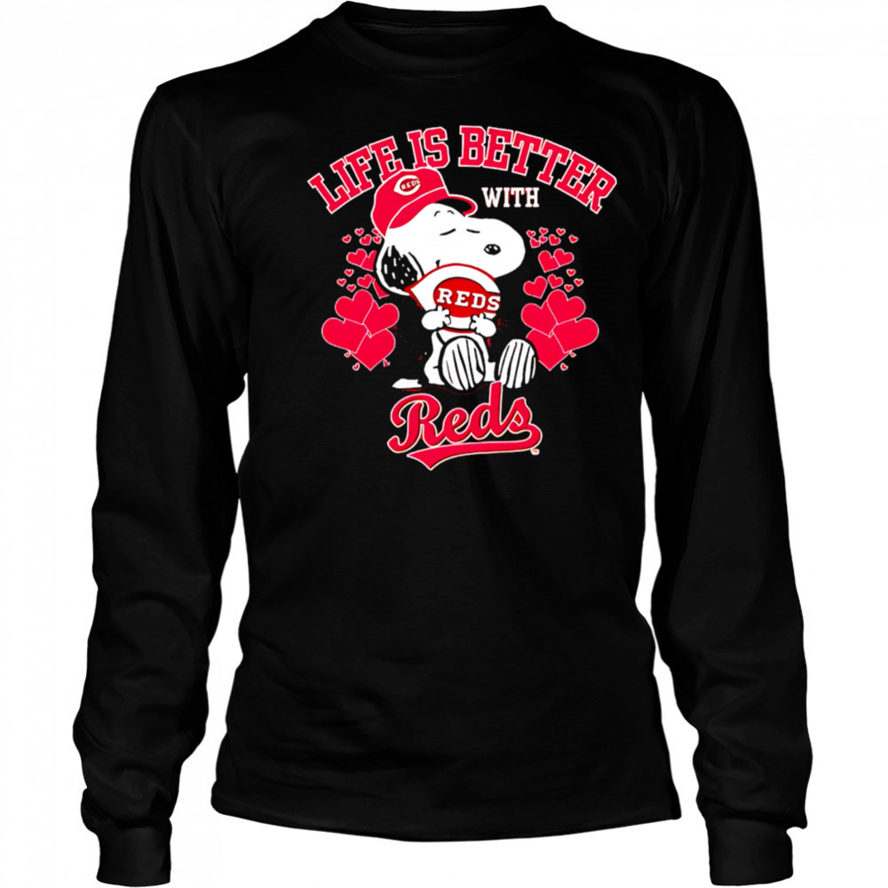 Snoopy Life is better with Reds shirt Long Sleeved