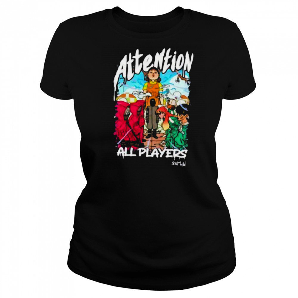 Squid Game 3 attention all players anime shirt Women's T-shirt