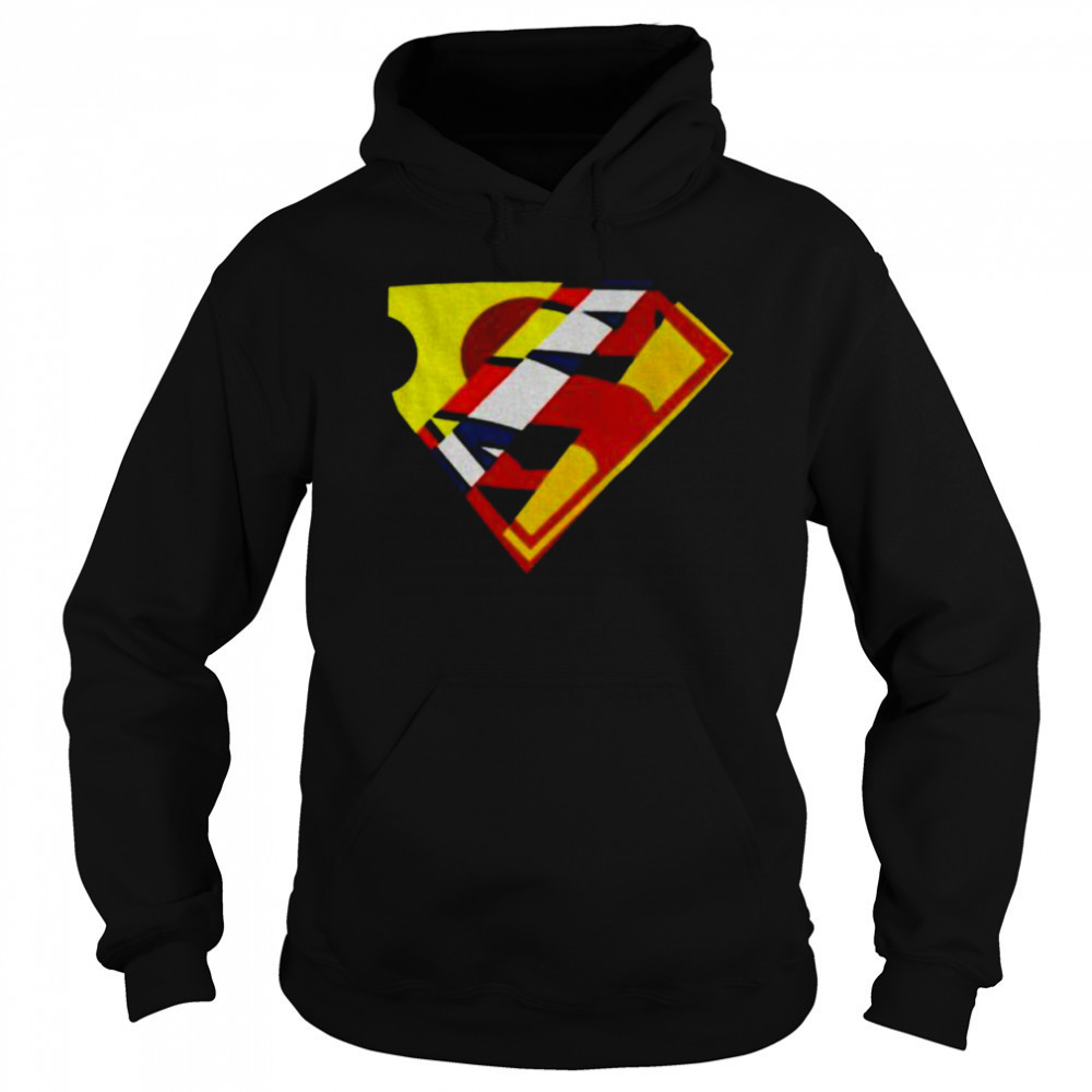 Superman mixed logo shirt Hoodie