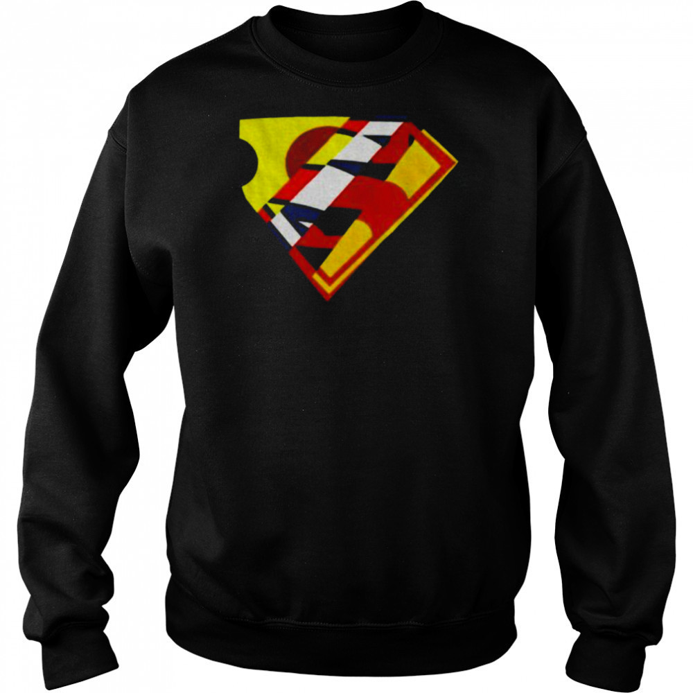 Superman mixed logo shirt Sweatshirt