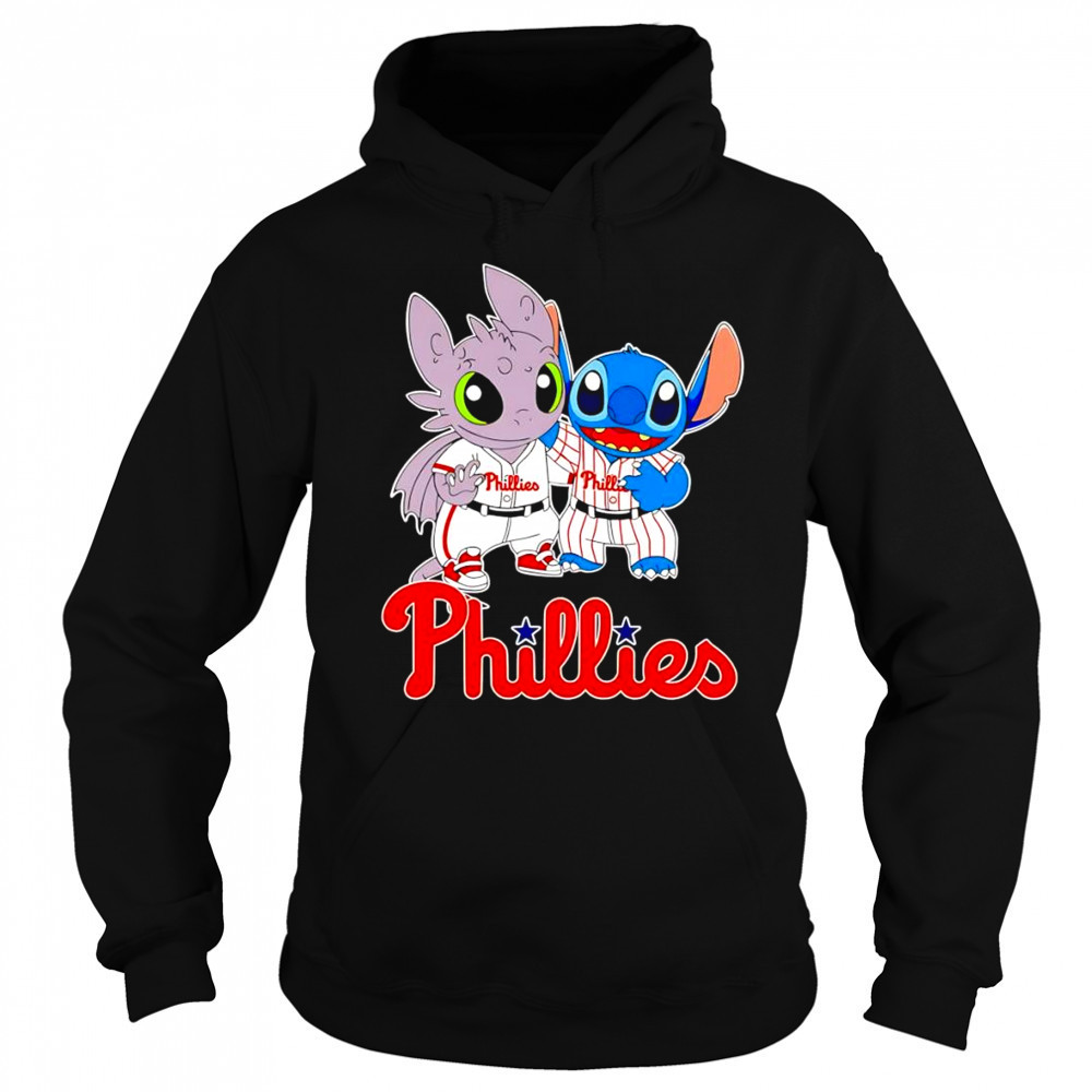 Toothless Night Fury and Stitch Philadelphia Phillies shirt Hoodie