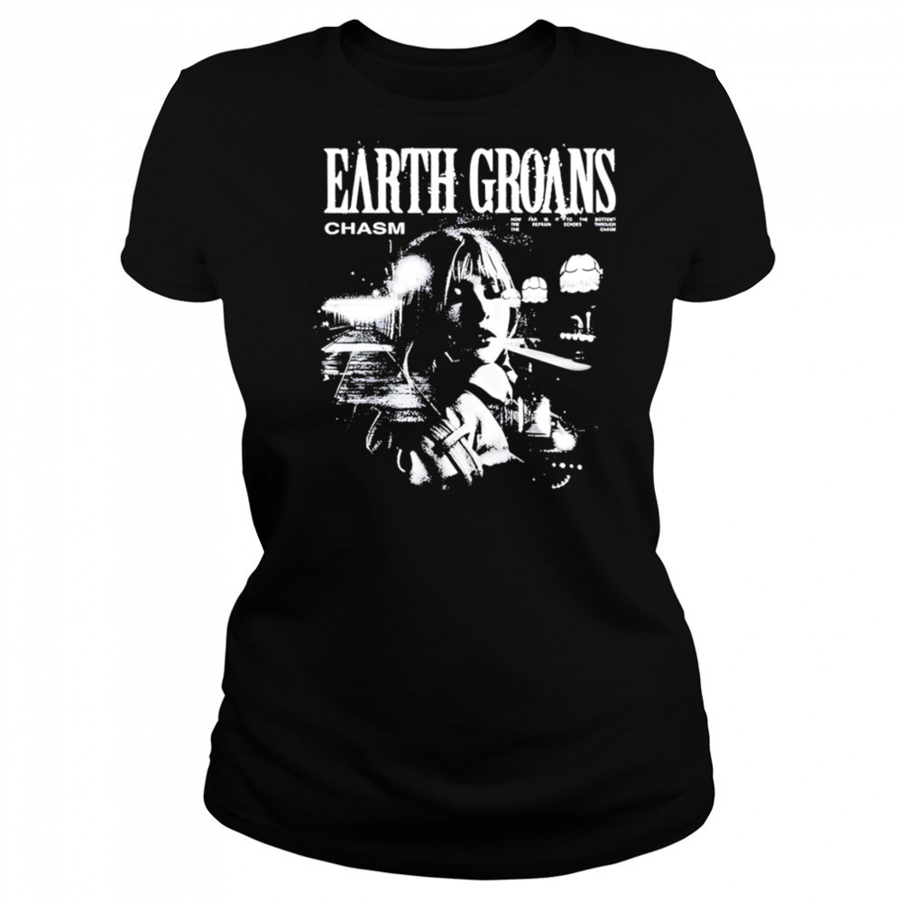 Earth Groans Chasm graphic retro shirt Women's T-shirt