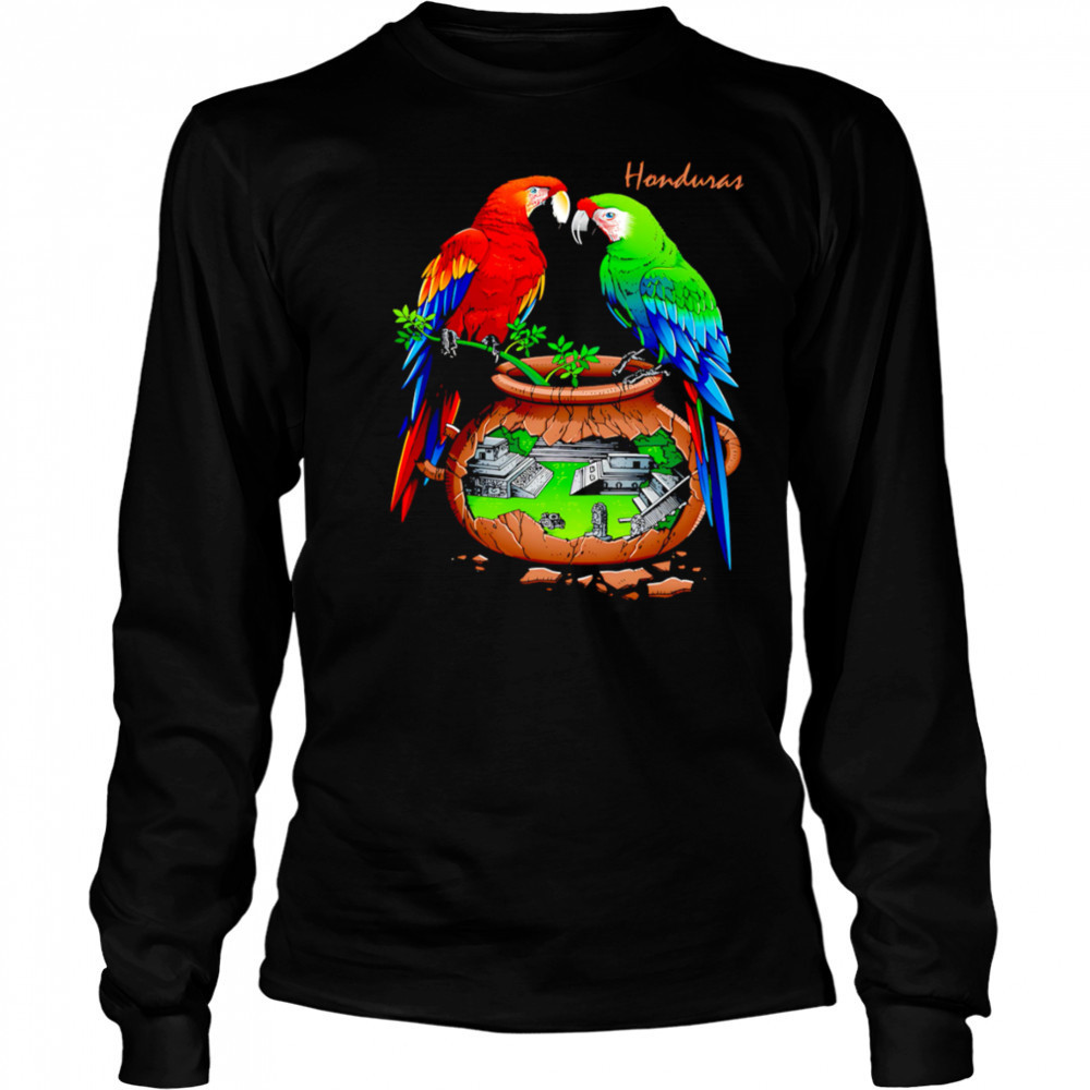 Honduras Parrots and Cultural shirt Long Sleeved