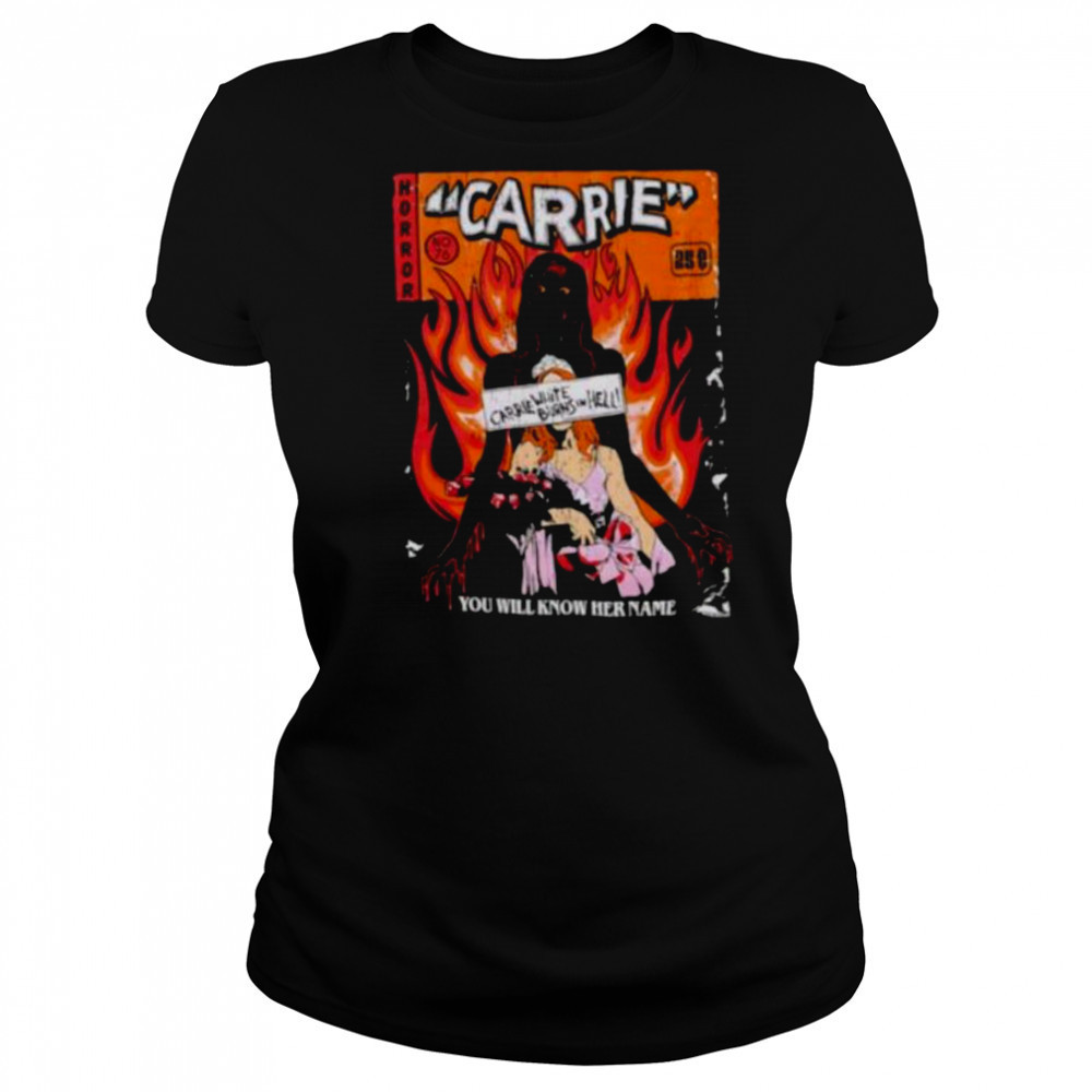 Horror Carrie you will know her name comic shirt Women's T-shirt
