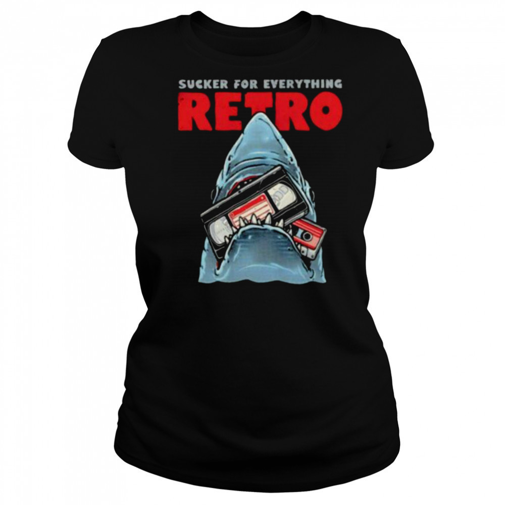 Jaws Shark sucker for everything retro cassette tape shirt Women's T-shirt