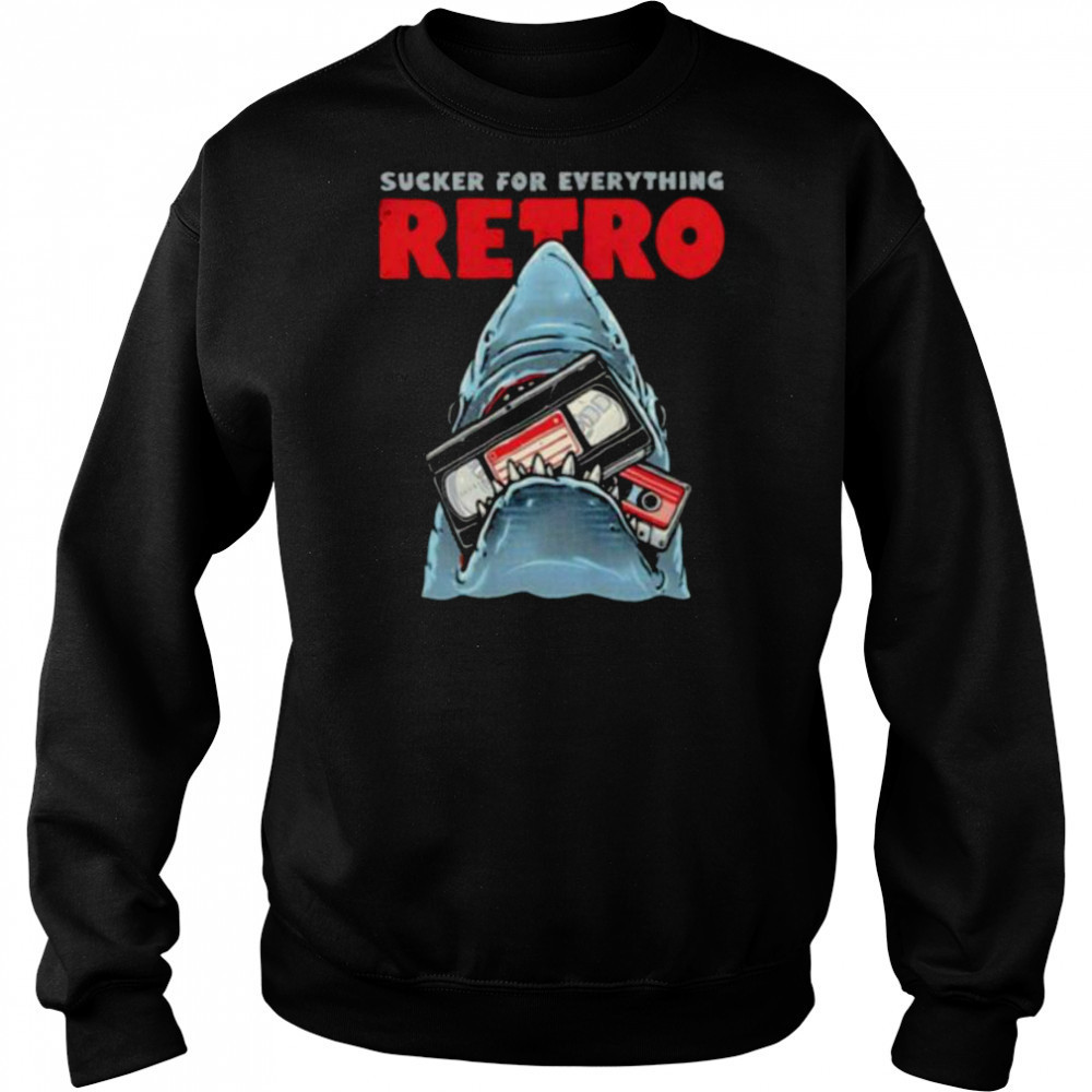 Jaws Shark sucker for everything retro cassette tape shirt Sweatshirt