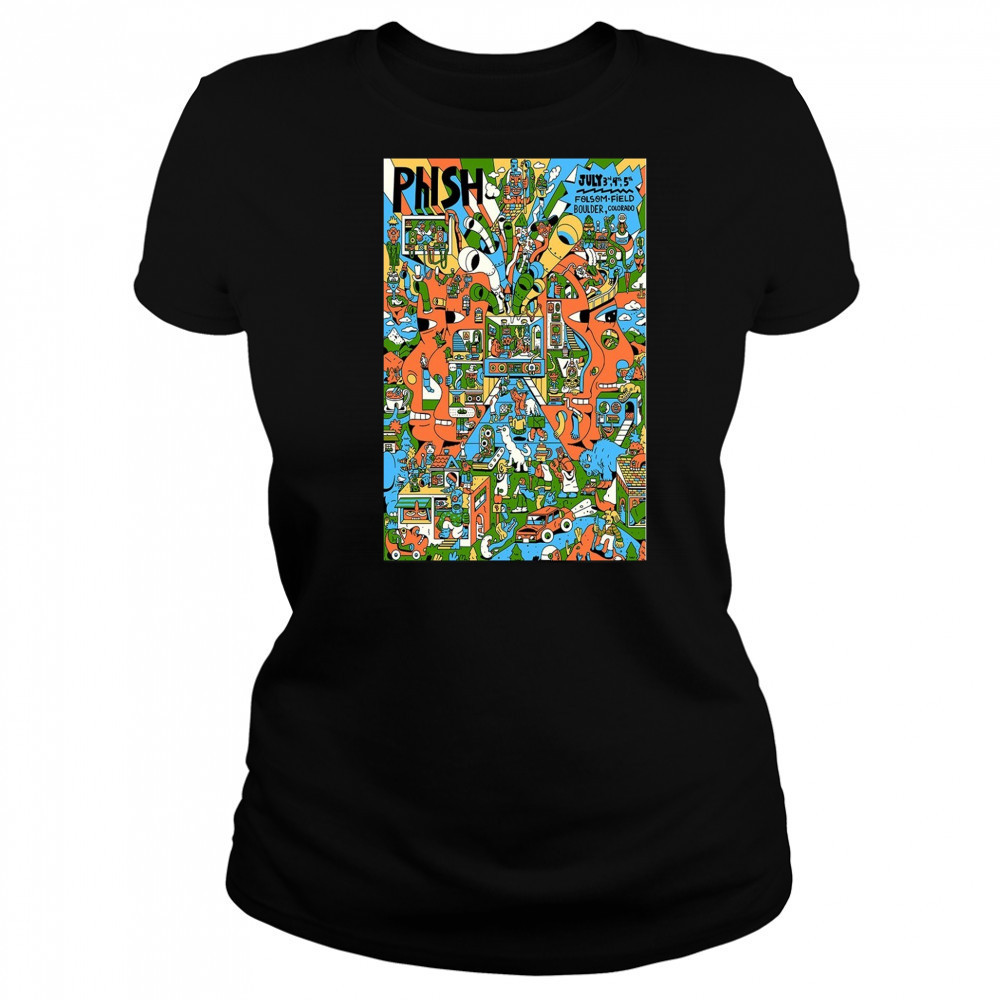 Phish On July 3-5 2025 Folsom Field Show Poster T-Shirt Women's T-shirt