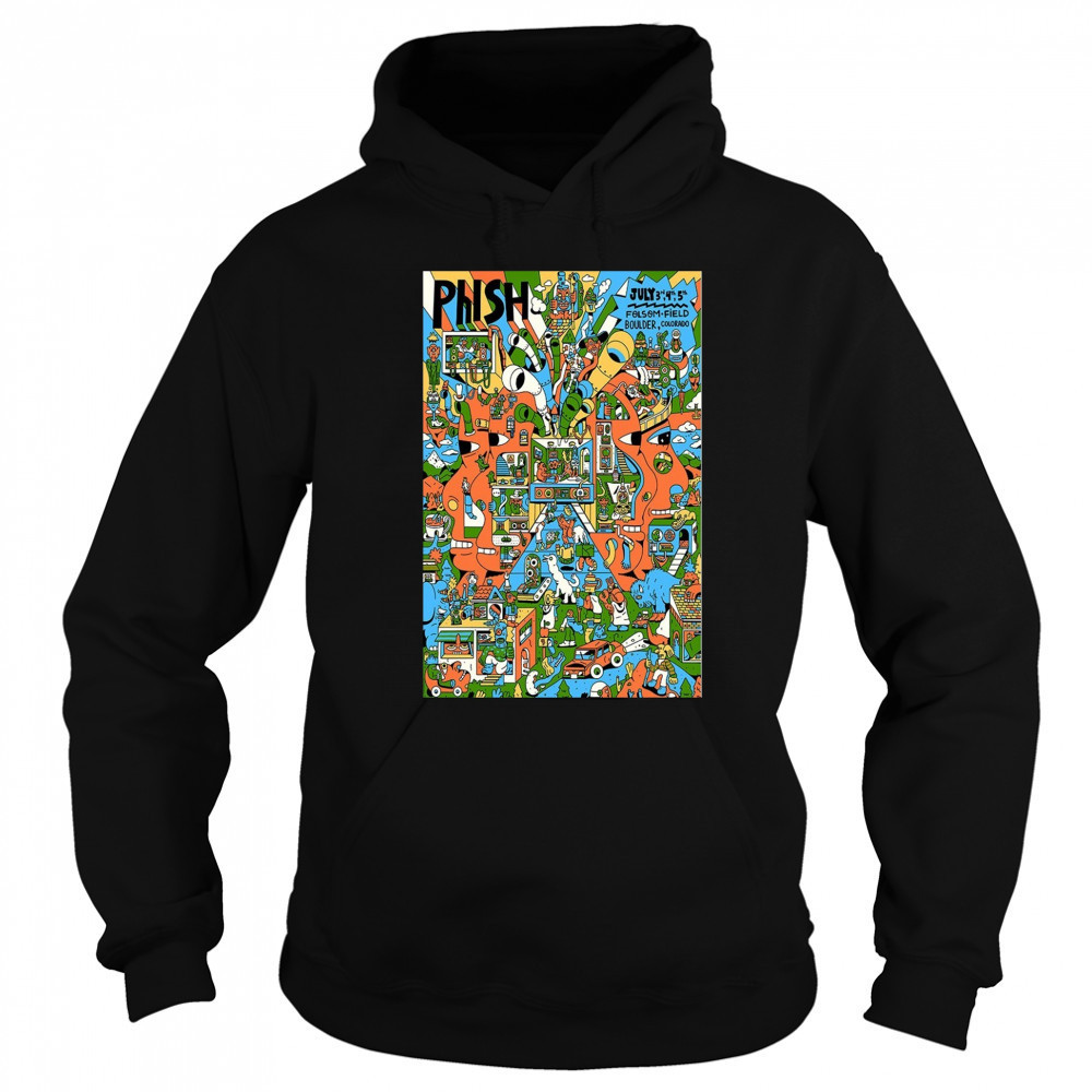 Phish On July 3-5 2025 Folsom Field Show Poster T-Shirt Hoodie