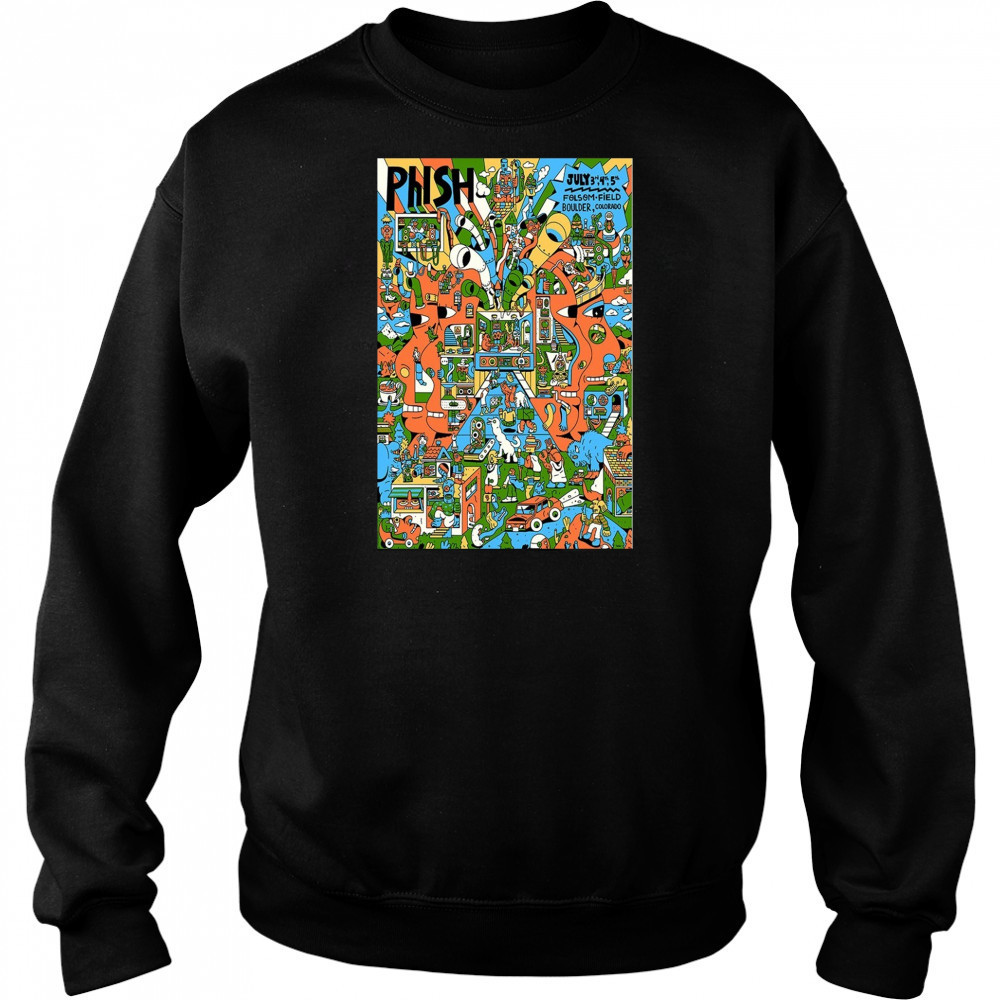 Phish On July 3-5 2025 Folsom Field Show Poster T-Shirt Sweatshirt