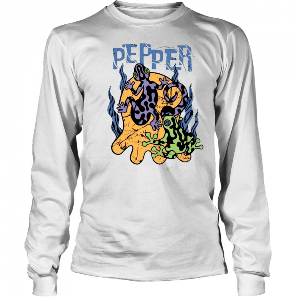 Skullconut Amphibians Natural T-Shirt Long Sleeved