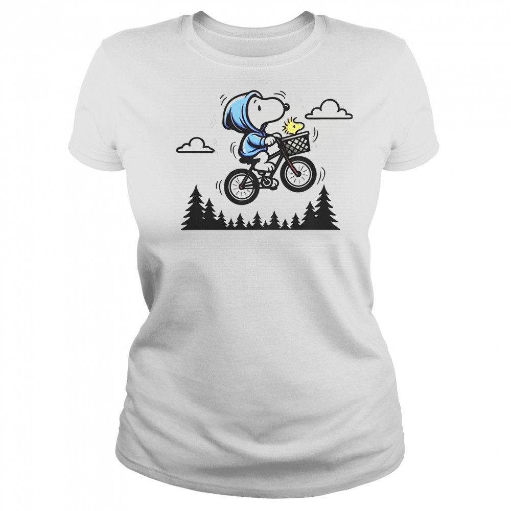 Snoopy Woodstock Fly To The Moon T-Shirt Women's T-shirt