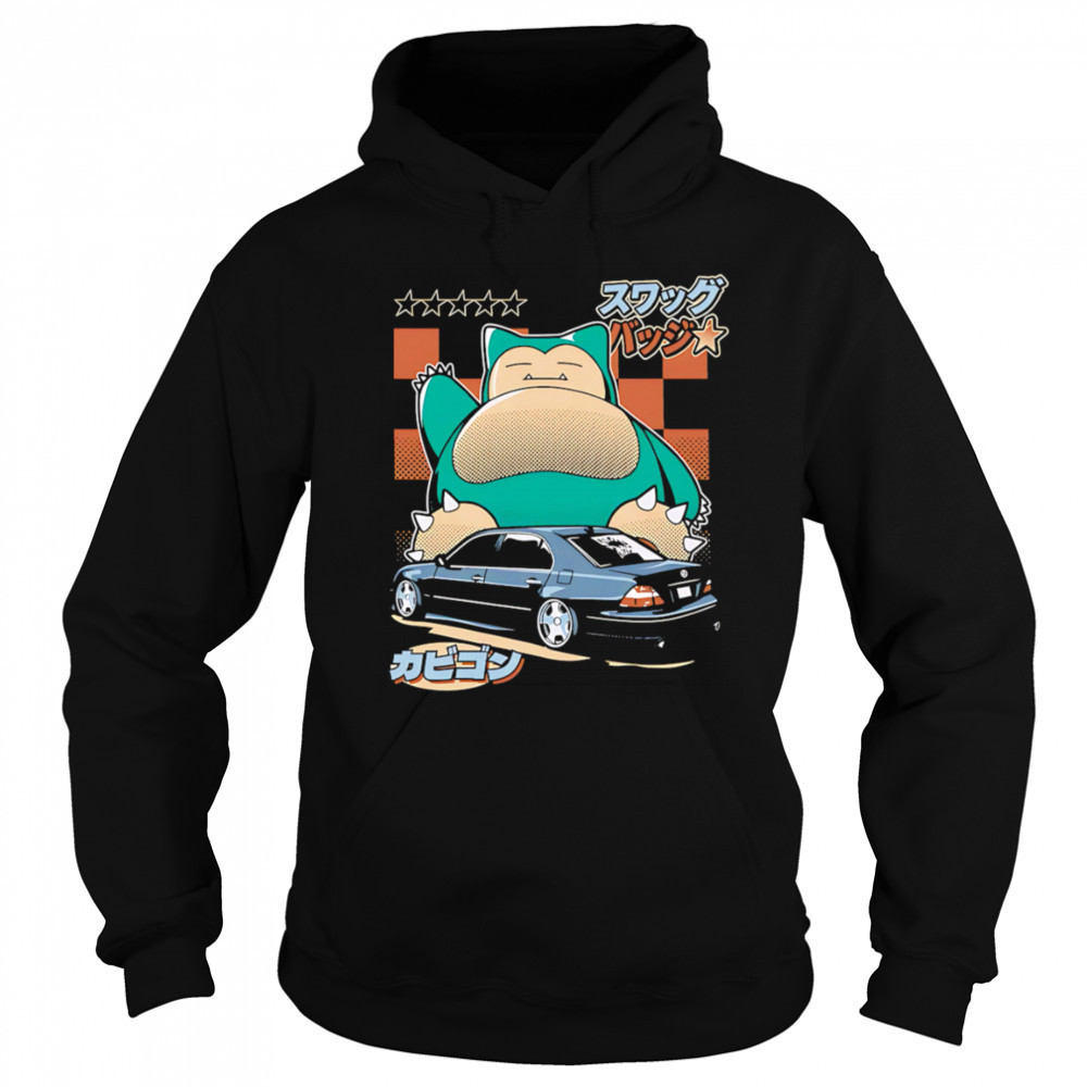Snorlax Pokemon car cartoon shirt Hoodie