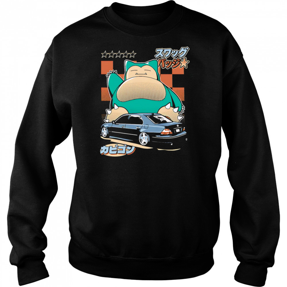 Snorlax Pokemon car cartoon shirt Sweatshirt