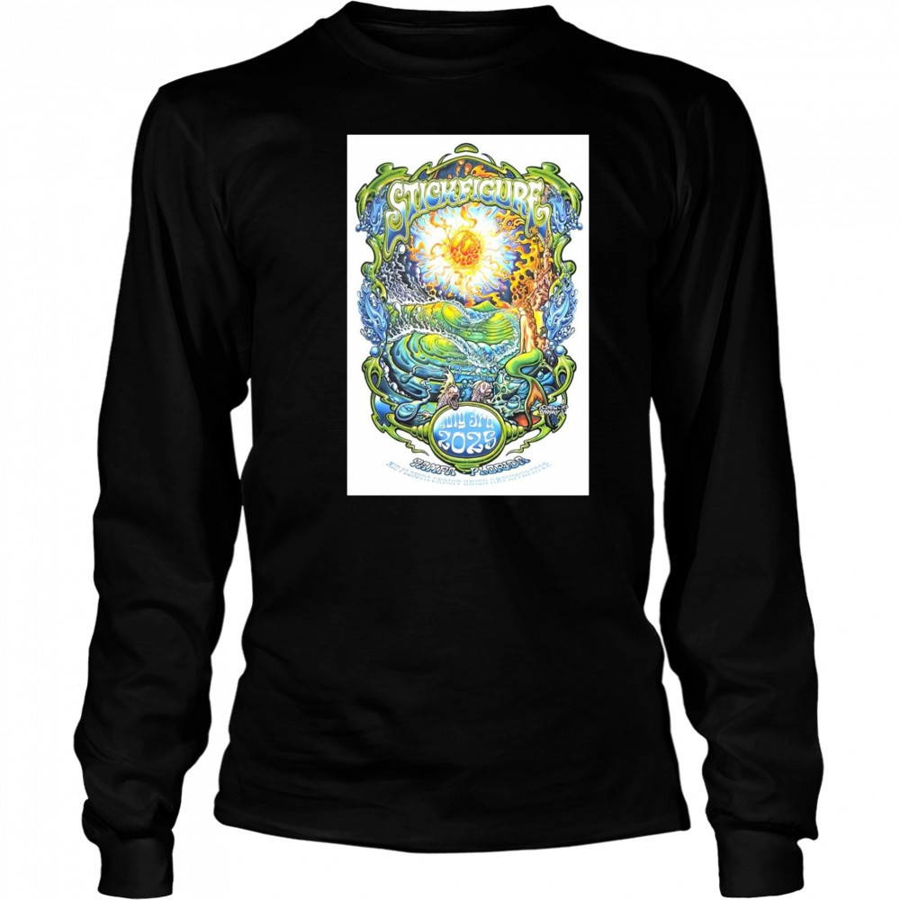 Stick Figure Tampa FL July 3 2025 Show Poster T-Shirt Long Sleeved
