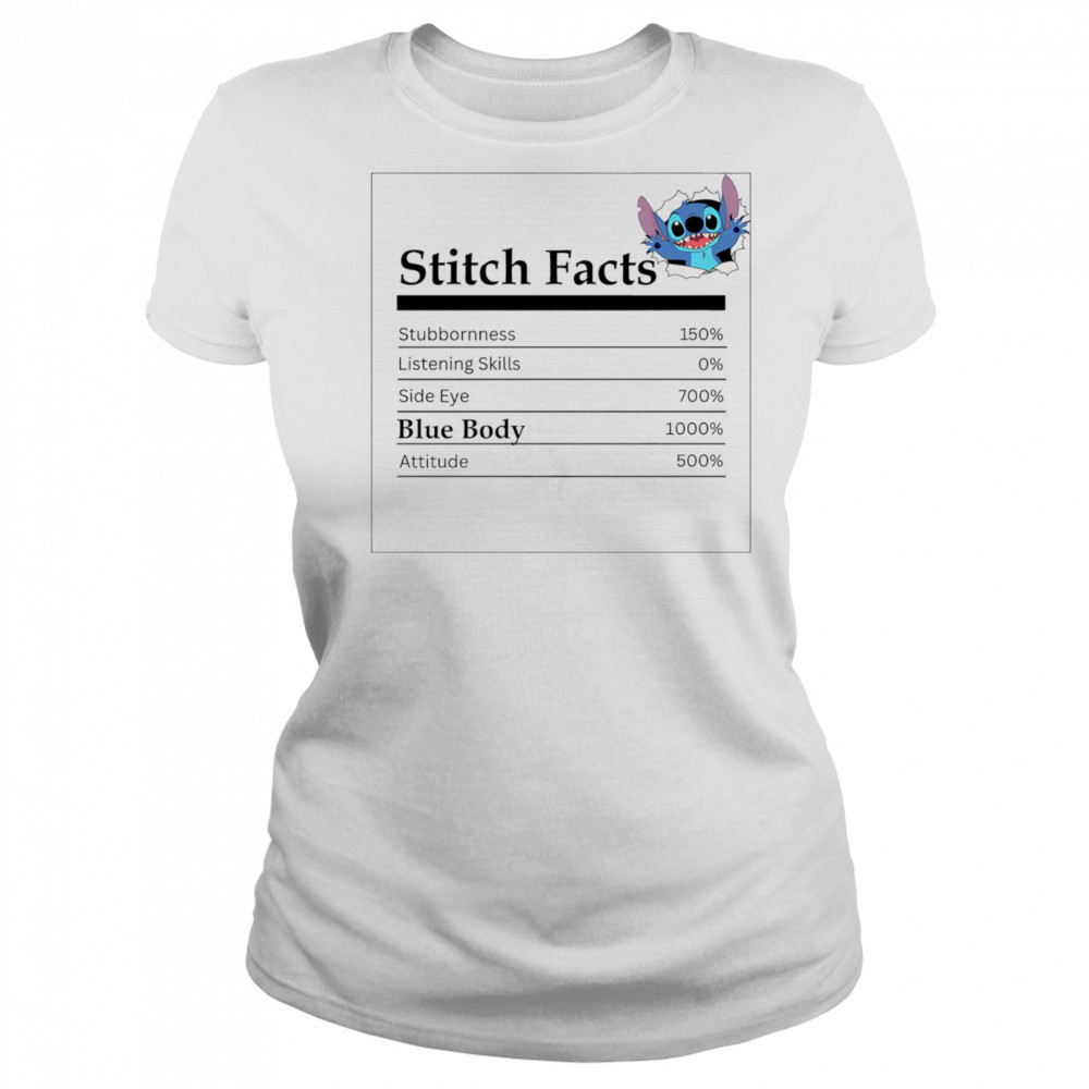 Stitch facts blue body shirt Women's T-shirt