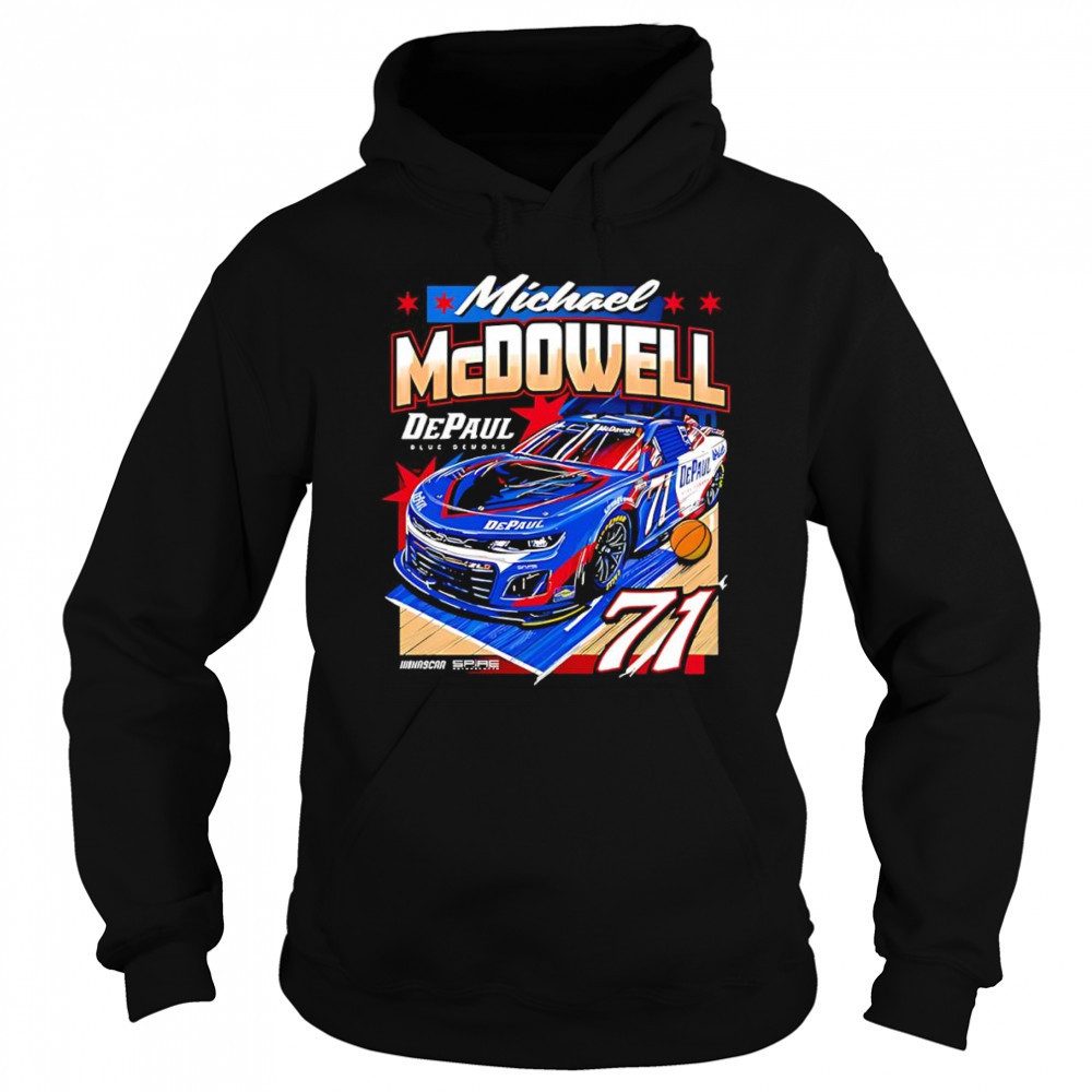 #71 Michael McDowell DePaul University racing car shirt Hoodie