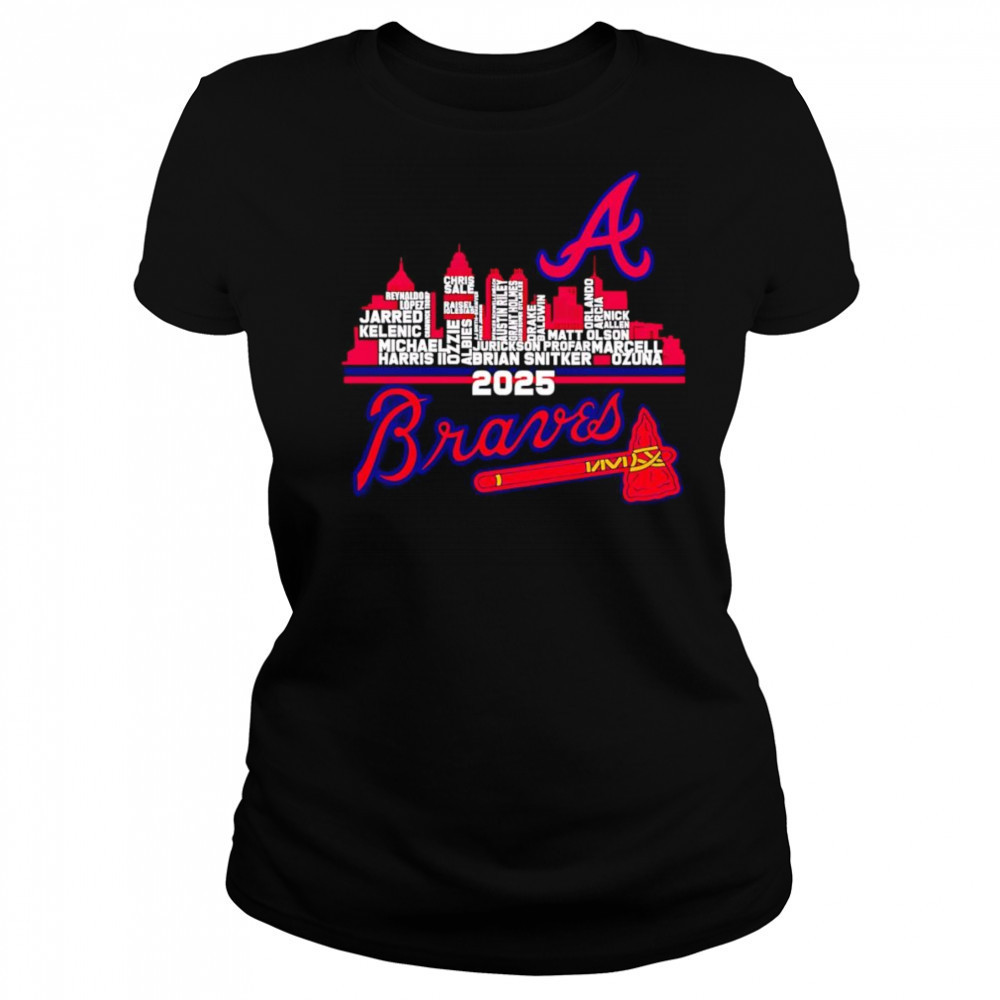 Atlanta Braves 2025 skyline name shirt Women's T-shirt