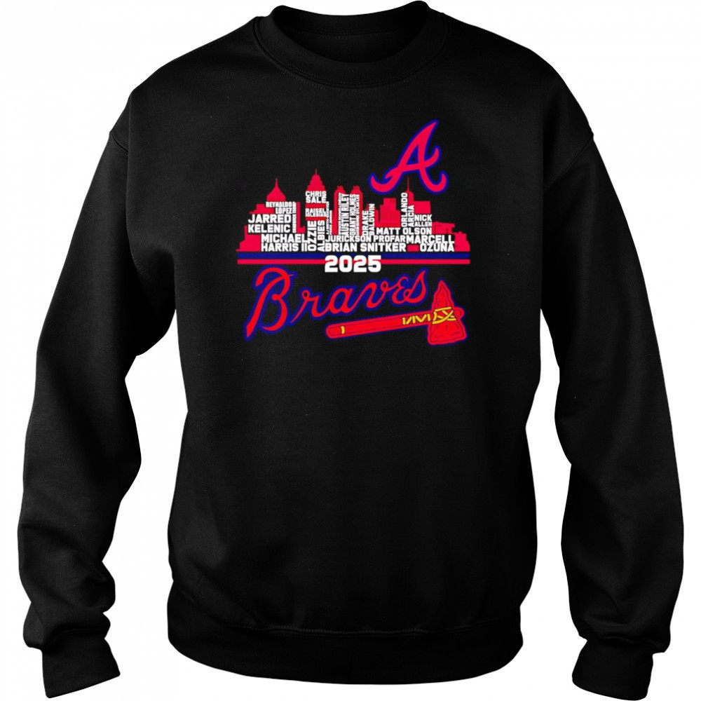 Atlanta Braves 2025 skyline name shirt Sweatshirt