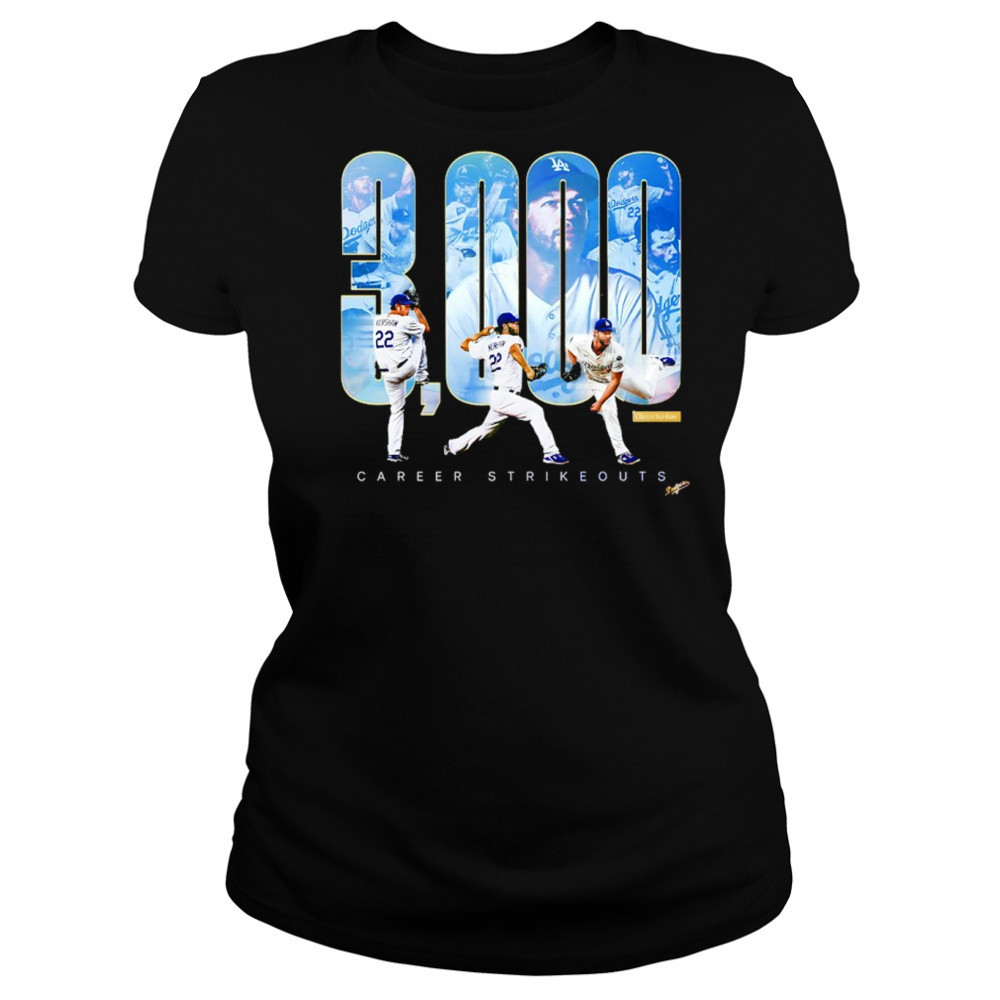 Clayton Kershaw Los Angeles Dodgers 3000 Career Strikeouts shirt Women's T-shirt