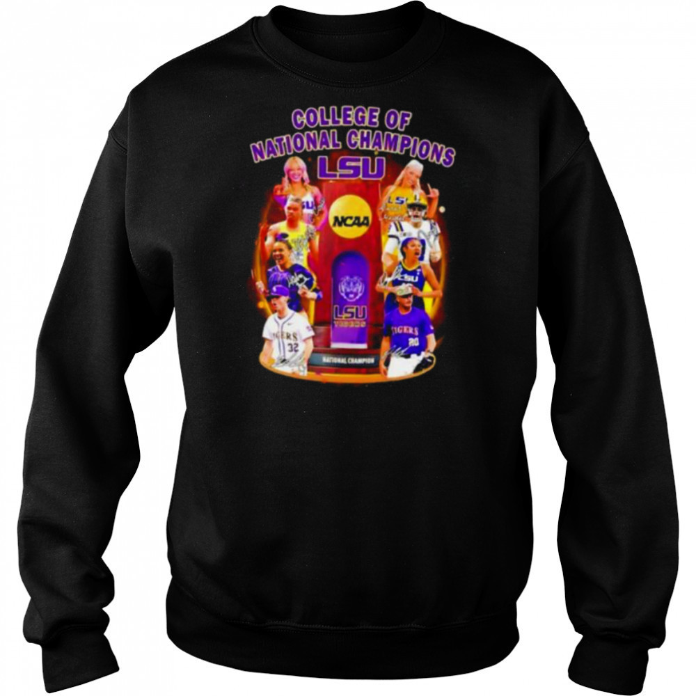 College of National Champions LSU Tigers signature shirt Sweatshirt