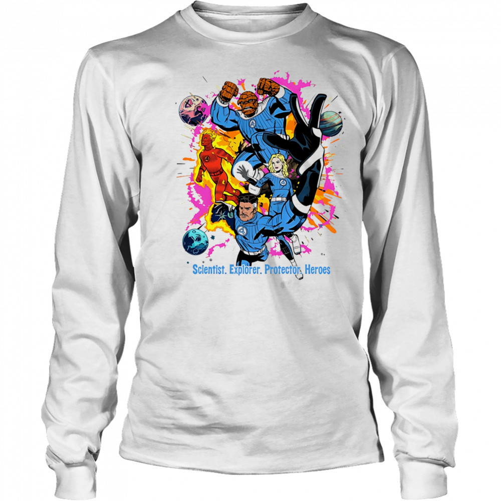 Fantastic 4 scientist explorer protector heroes shirt Long Sleeved