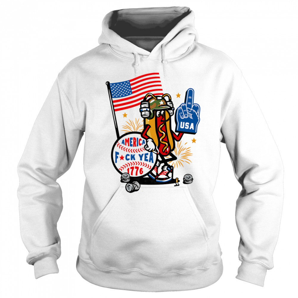 Hot dog America fuck yea 1776 shirt Hoodie