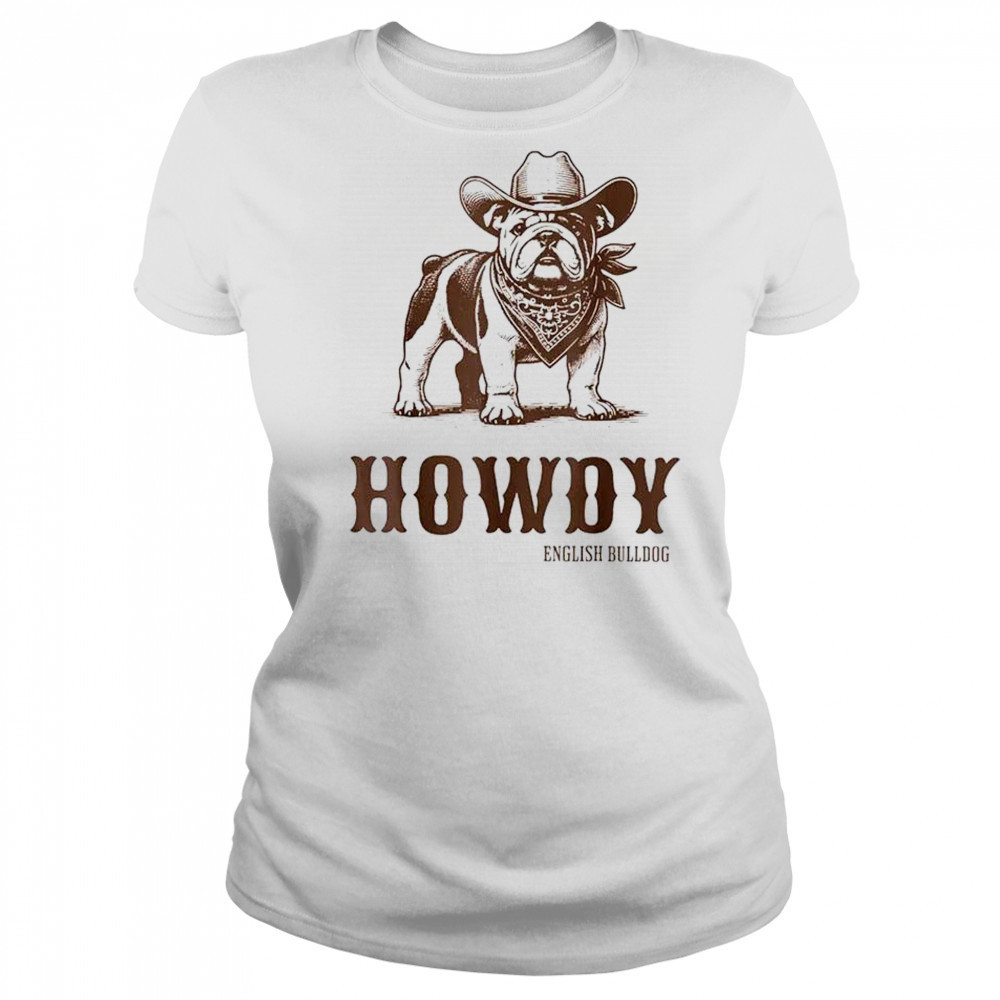 Howdy English Bulldog cowboy shirt Women's T-shirt