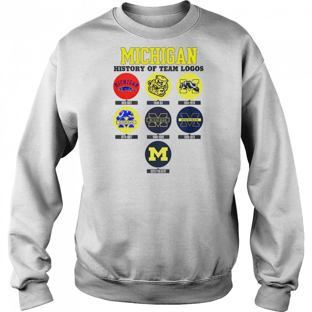 Michigan history of team logos shirt Sweatshirt