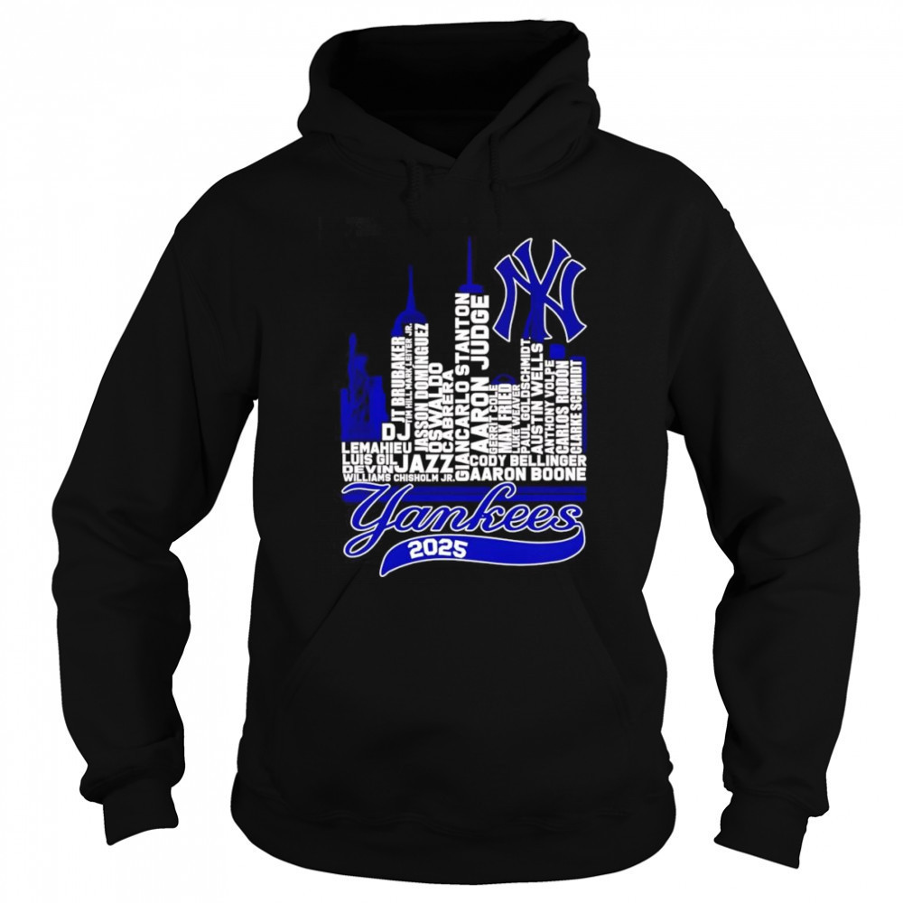 New York Yankees 2025 skyline name shirt Hoodie