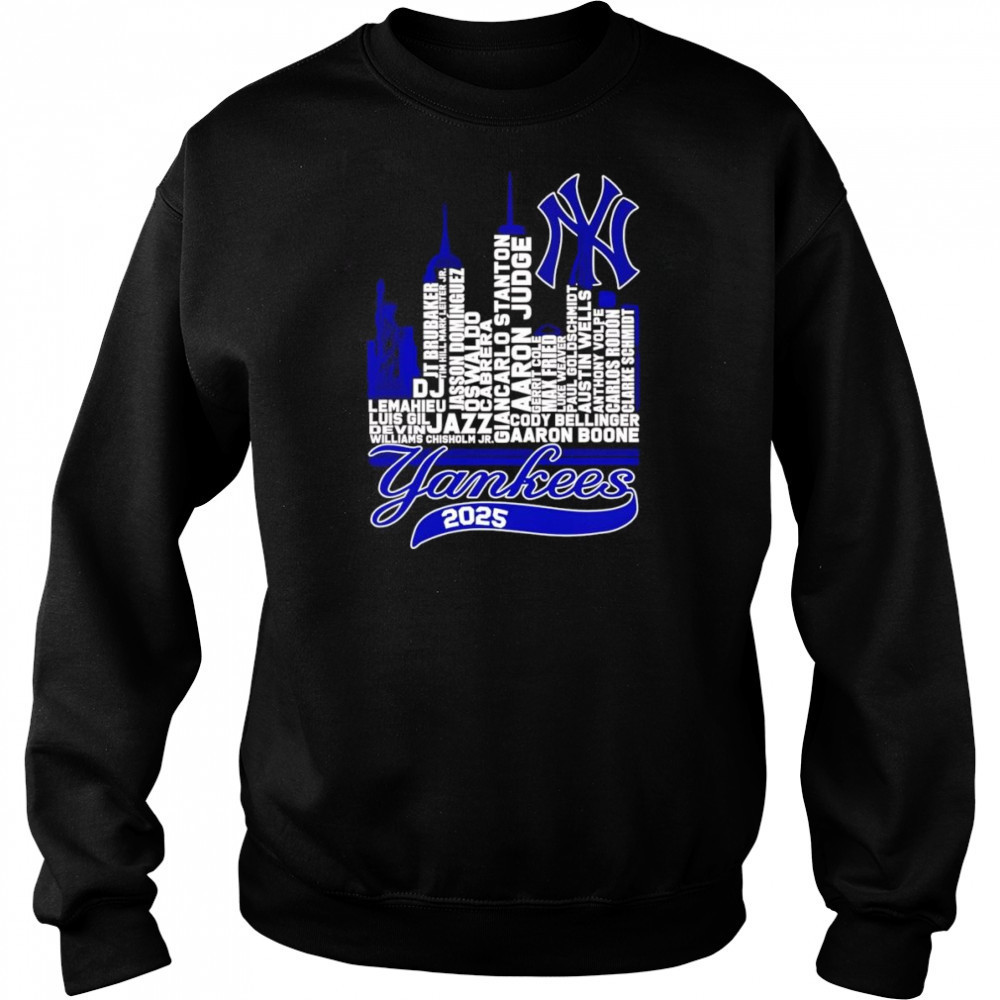 New York Yankees 2025 skyline name shirt Sweatshirt