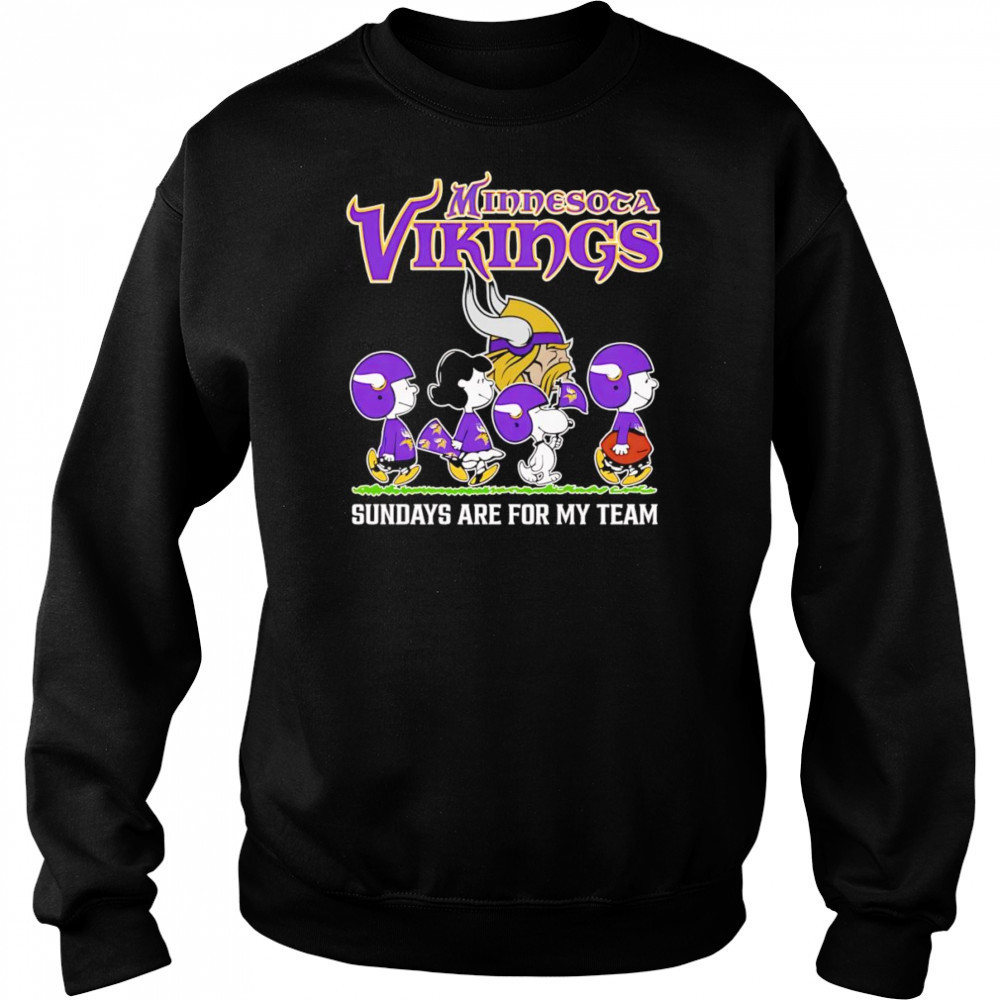 Peanuts Minnesota Vikings Sundays are for my team shirt Sweatshirt